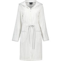 BADEMANTEL DAMEN REISSVERSCHLUSS 6416 WEISS-SILBER - 76 - Weiß, Textil (Mnull) - Cawoe