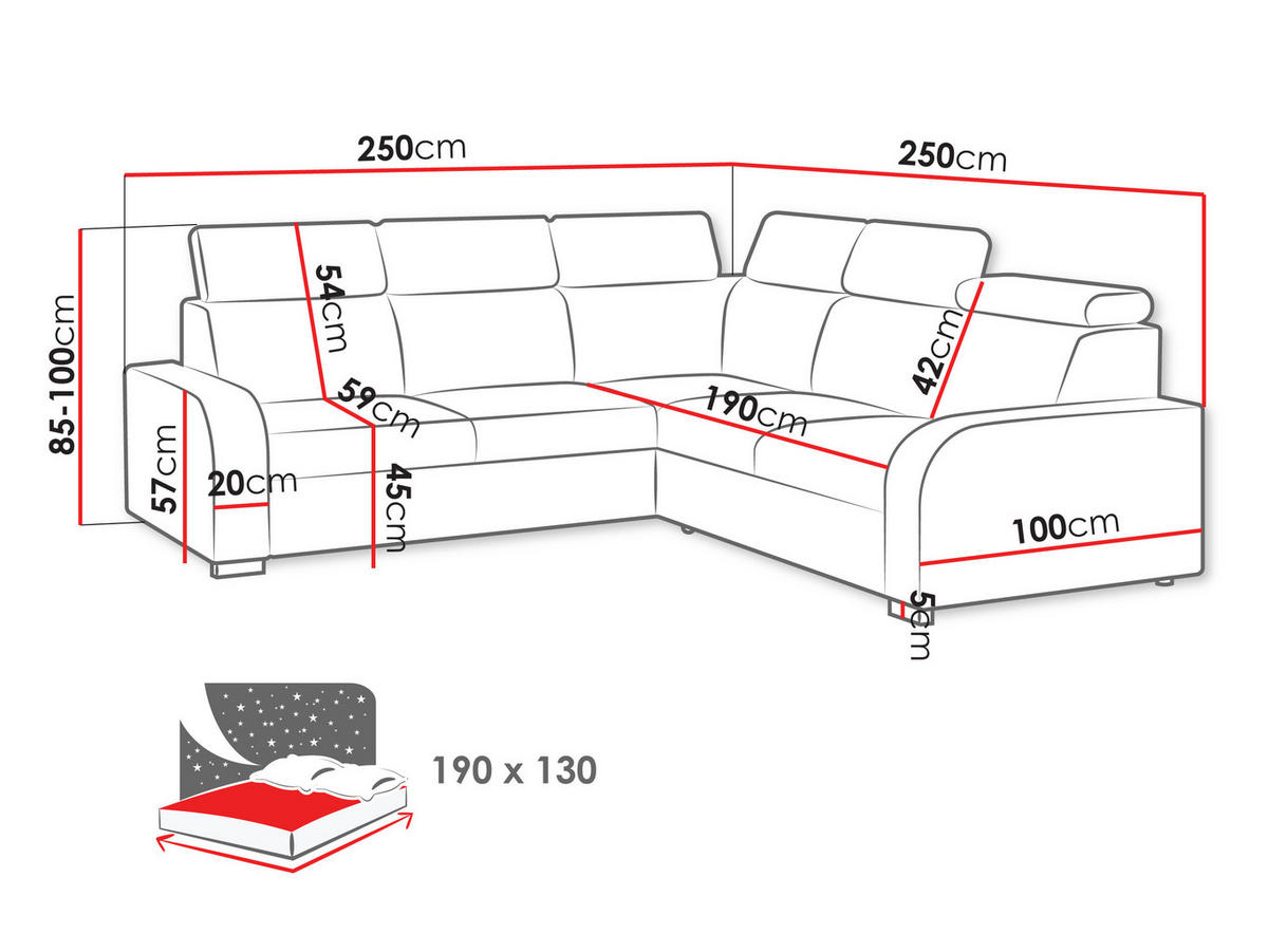 ECKSOFA Oslo 2rR2p - Gelb/Silberfarben, Holz/Kunststoff (250/250cm) - MIRJAN24