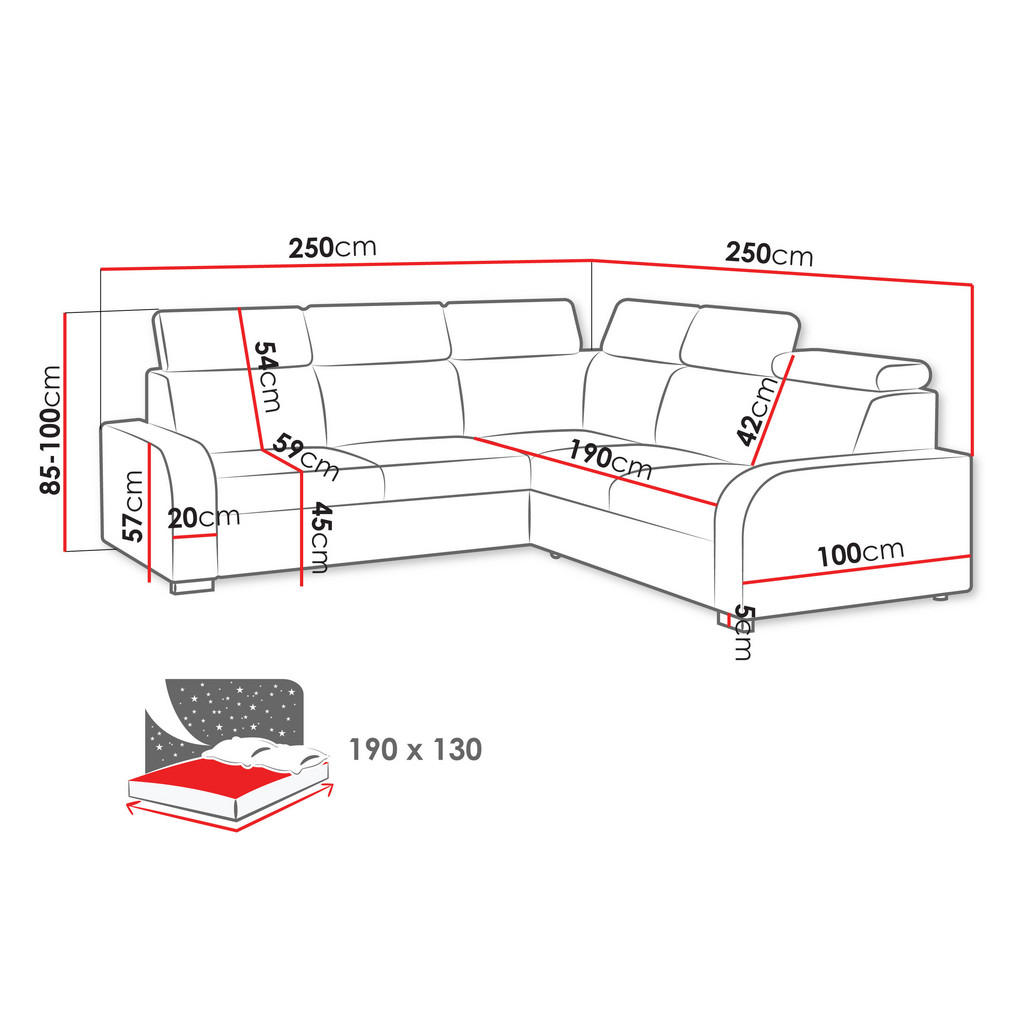 Thumbnail - Mirjan24 Ecksofa, Hellgrau, Textil, L-Form,L-Form, 250x250 cm, Wohnzimmer, Sofas & Couches, Wohnlandschaften, Ecksofas