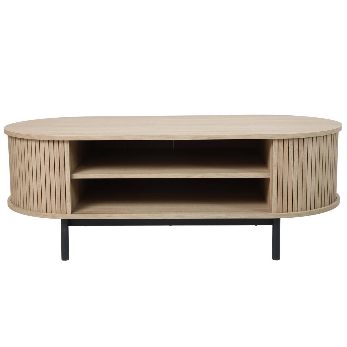 COUCHTISCH, Beigefarbe - Beige, Holz (120/55/42.5cm) - Oviala