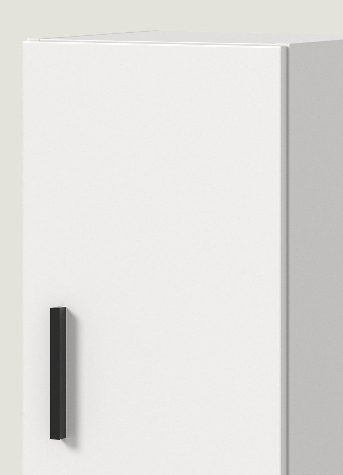 STAURAUMSCHRANK weiß 65 x 178 cm, Mehrzweckschrank mit viel Stauraum - Schwarz/Weiß, Holzwerkstoff/Kunststoff (65/178/34cm) - Inn.Furn
