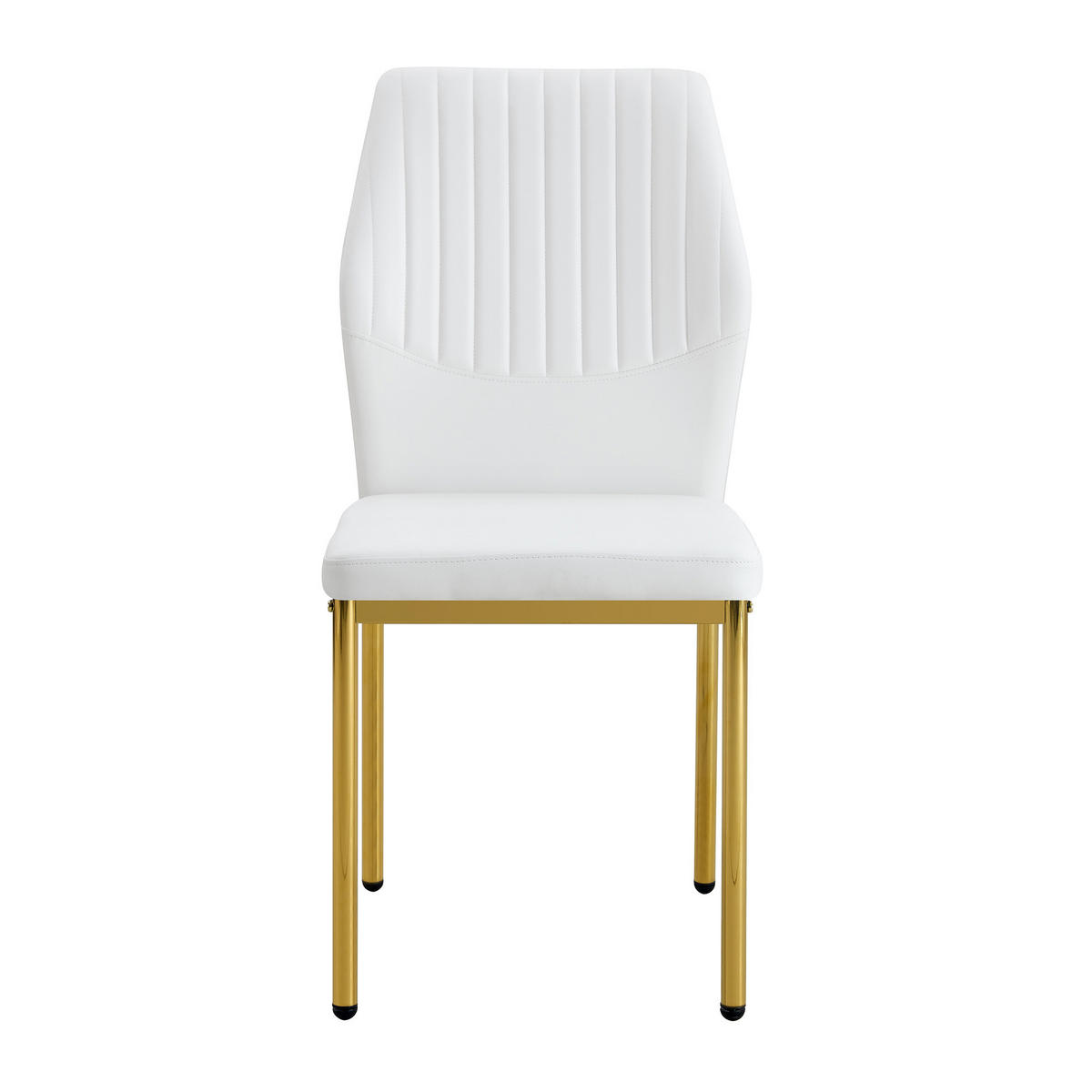 STUHL-SET DE-36576 4 Stück mit PU-Bezug und Metallbeinen Weiß - Weiß, Metall (42.6/93/43cm) - ComfortXL