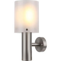 LED AUSSEN-WANDLEUCHTE Edelstahl Silber - Silberfarben, Metall (12/27.8/15.7cm) - Globo Lighting