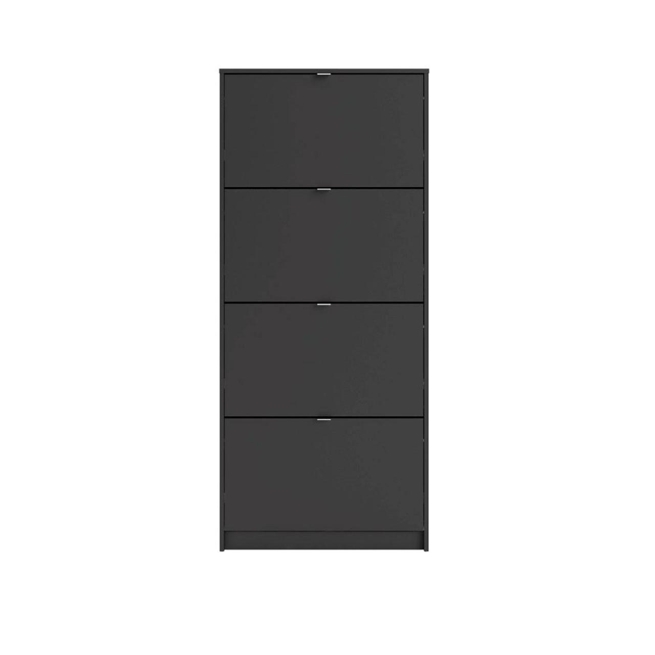 SCHUHKIPPER schwarz - Schwarz, Holzwerkstoff (70/162/24cm) - ebuy24