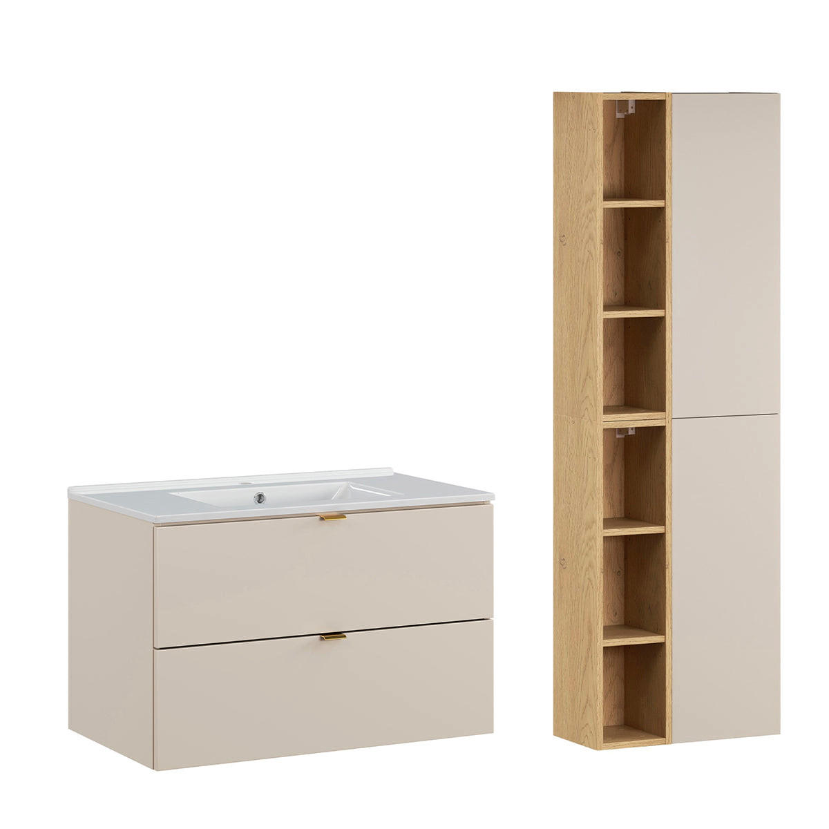 Petits-meubles KOUPELNOVÝ NÁBYTEK 80cm Azel 2er-Set Kašmír