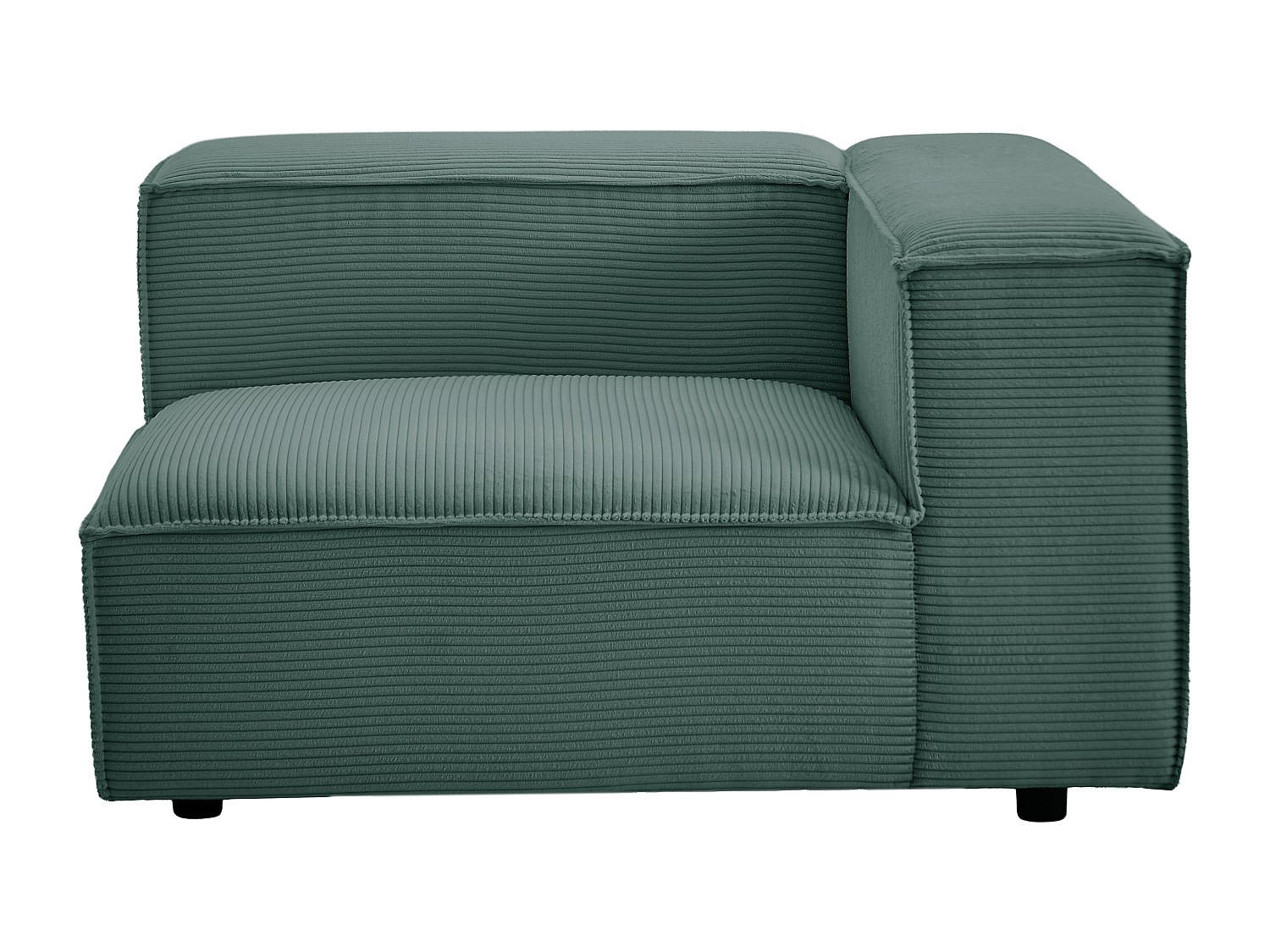 SESSEL mit gerader Rückenlehne - 1 Person - samt - grün Ruzolo - Grün, Holz/Textil (121/67/105cm) - Vente-Unique