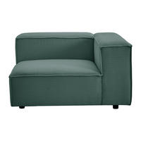 SESSEL mit gerader Rückenlehne - 1 Person - samt - grün Ruzolo - Grün, Holz/Textil (121/67/105cm) - Vente-Unique