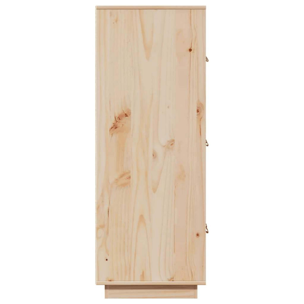 HIGHBOARD mit 6 Türen 67/40/108,5 cm aus Massivholz Kiefer - Naturfarben, Holz (67/108.5/40cm) - vidaXL