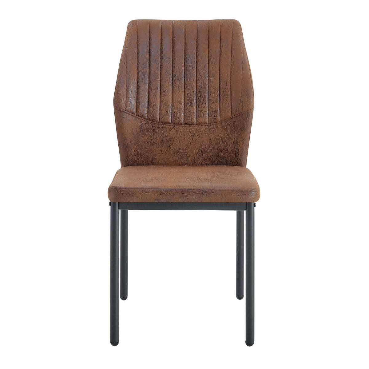 STUHL-SET DE-36578 4 Stück mit Tech-Stoff und Metallbeinen Braun - Braun, Metall (42.6/93/43cm) - ComfortXL