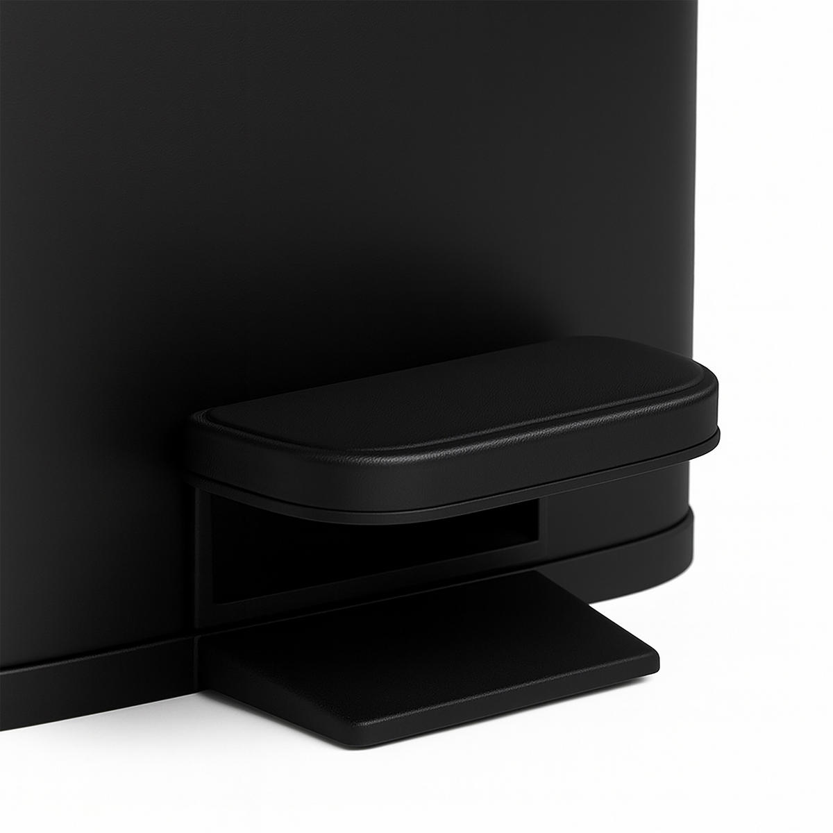 MÜLLEIMER - Schwarz, Kunststoff/Metall (16/36/30cm) - Relaxdays