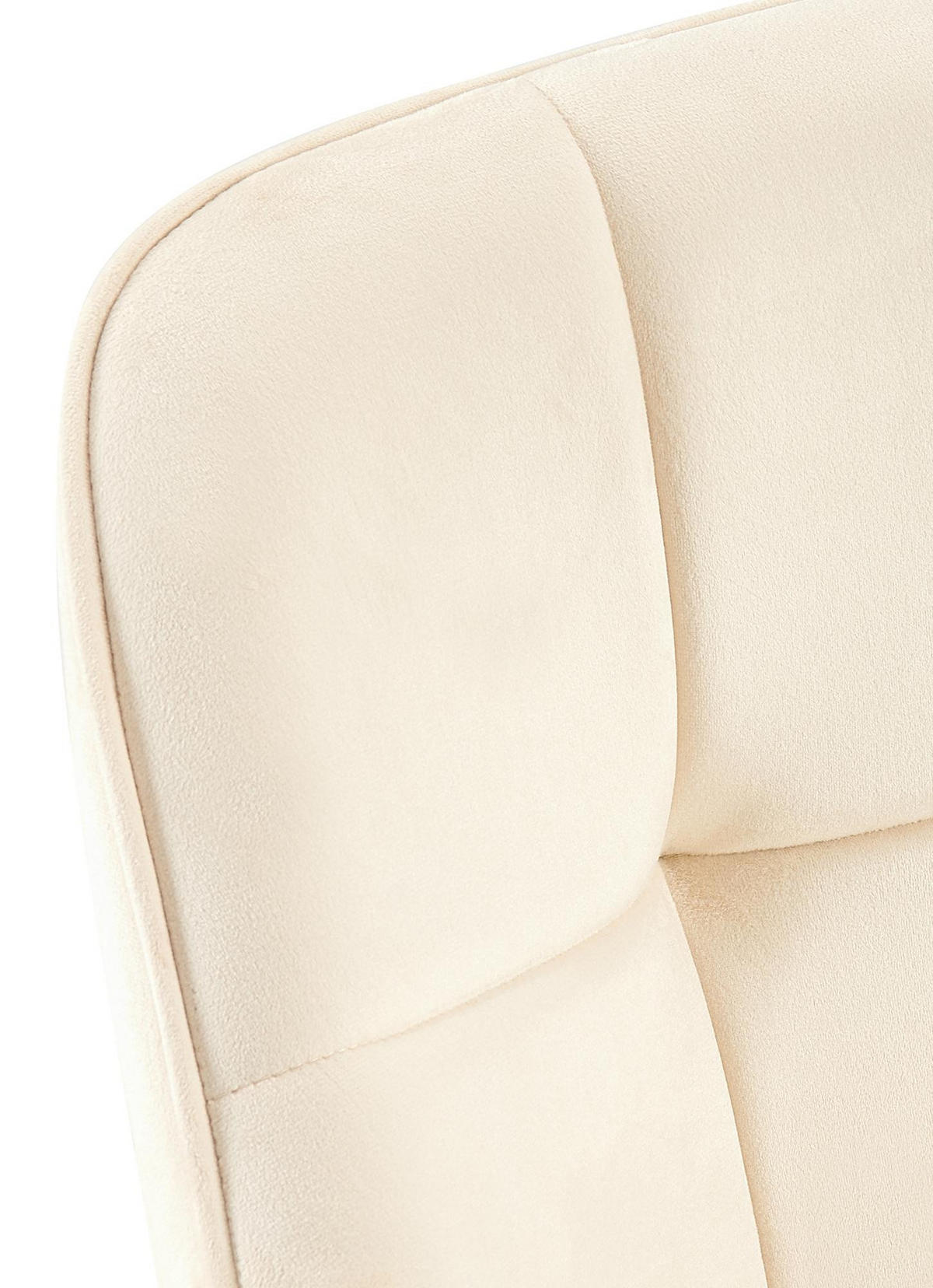 ESSZIMMERSTUHL Gunim Samt Creme Wohnzimmerstuhl - Creme, Textil (65/85/58cm) - DELUKE