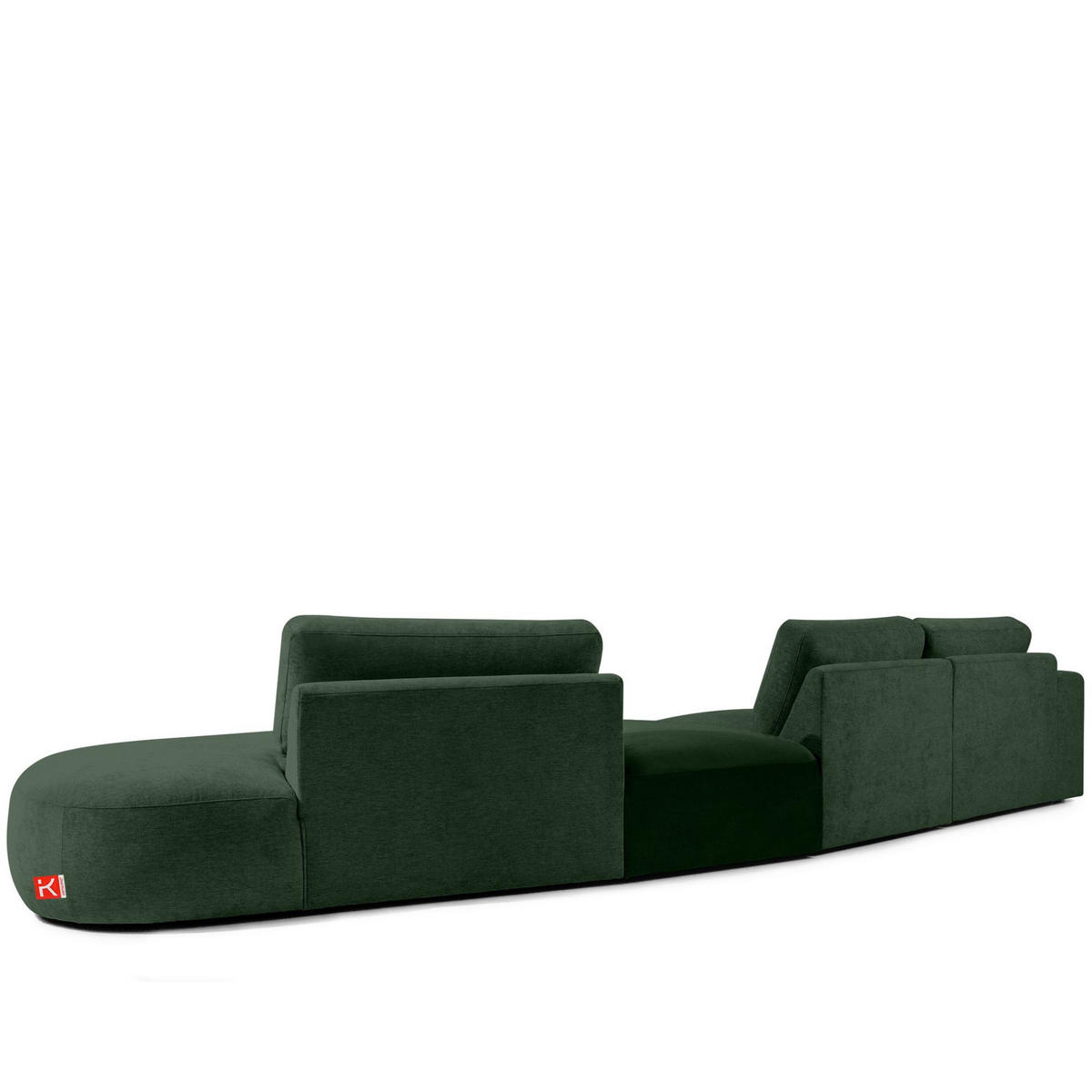 5-SITZER ECKSOFA ZUCCO Chenille rechts, Dunkelgrün - Dunkelgrün, Textil (430/84/105cm) - KONSIMO®