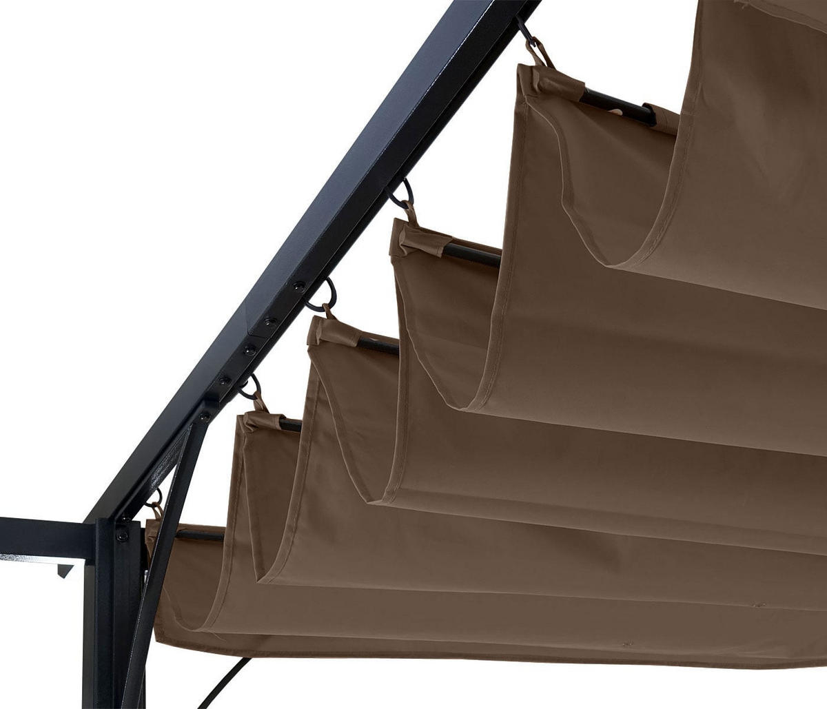 PERGOLA 232x300x300cm Taupe-Braun - Taupe, Metall (300/232/300cm) - BERLINLODGE