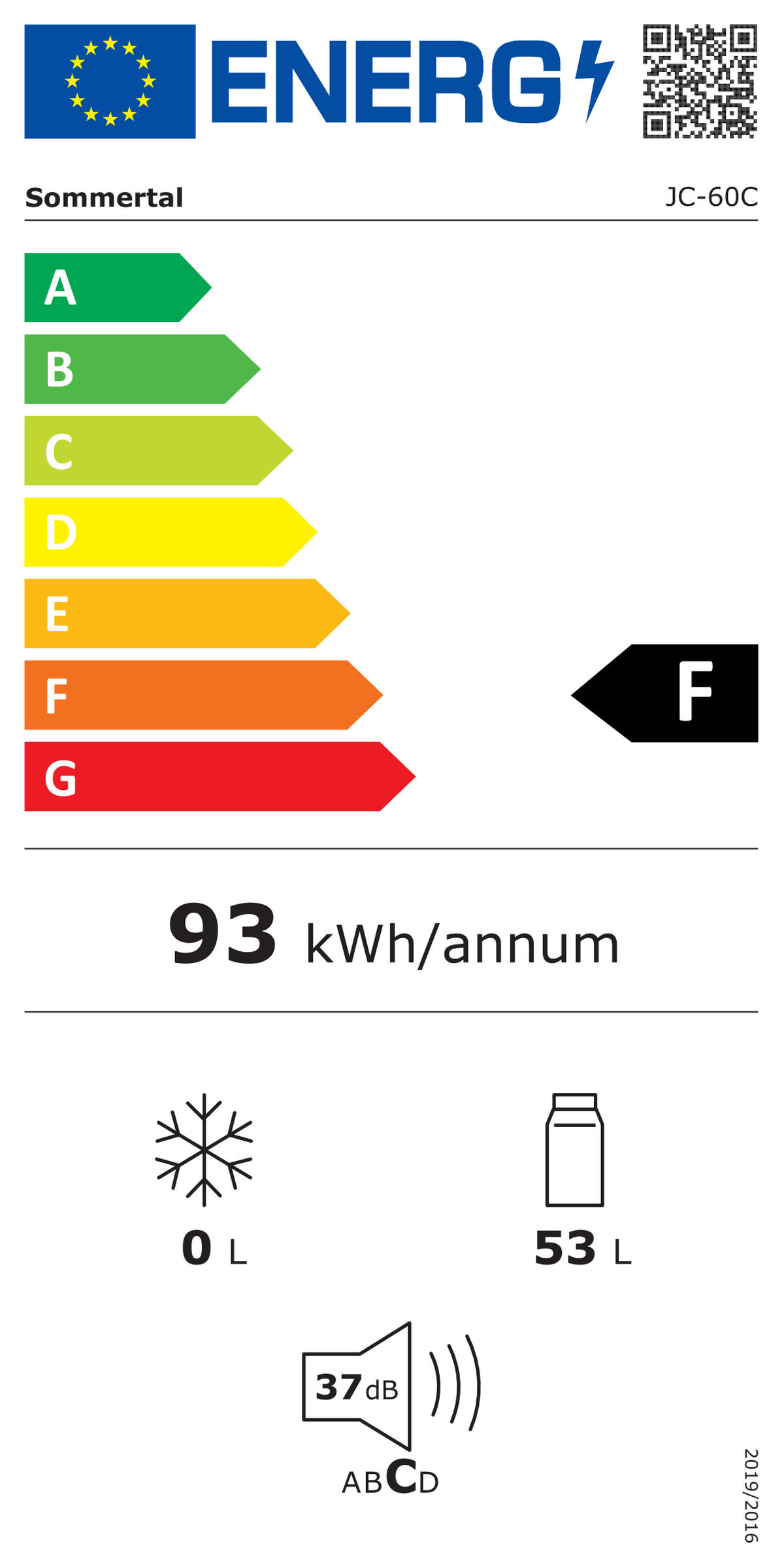 WEINKÜHLSCHRANK GK50 - Schwarz, Metall (40/76cm) - Sommertal