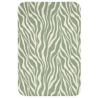 KOUPELNOVÁ PŘEDLOŽKA Zebra - Motiv - zelená 60x90 cm - šalvějově zelená, textil/plast (60/90cm)