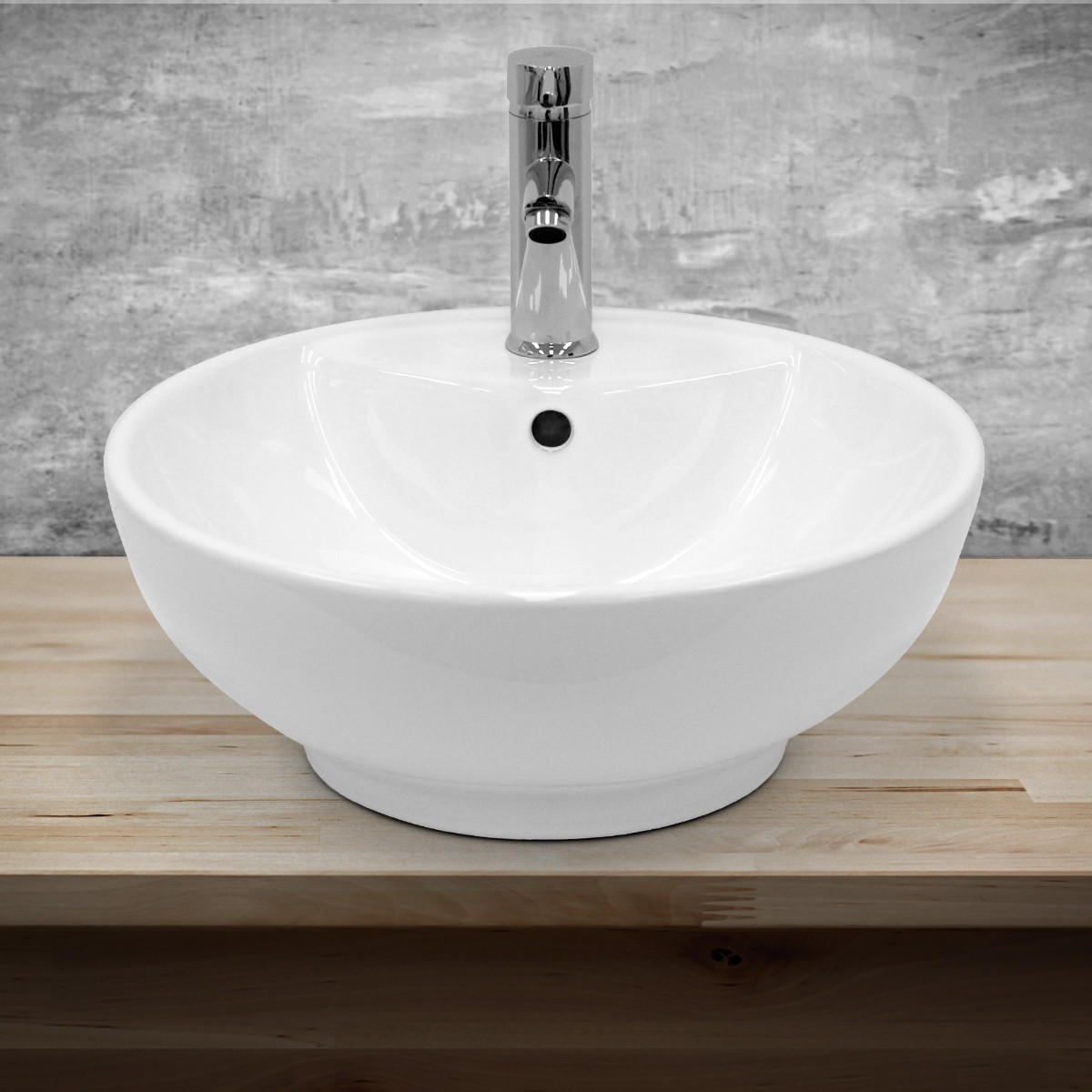 WASCHBECKEN - Weiß, Keramik (45.5/18.5/45.5cm) - ECD-Germany