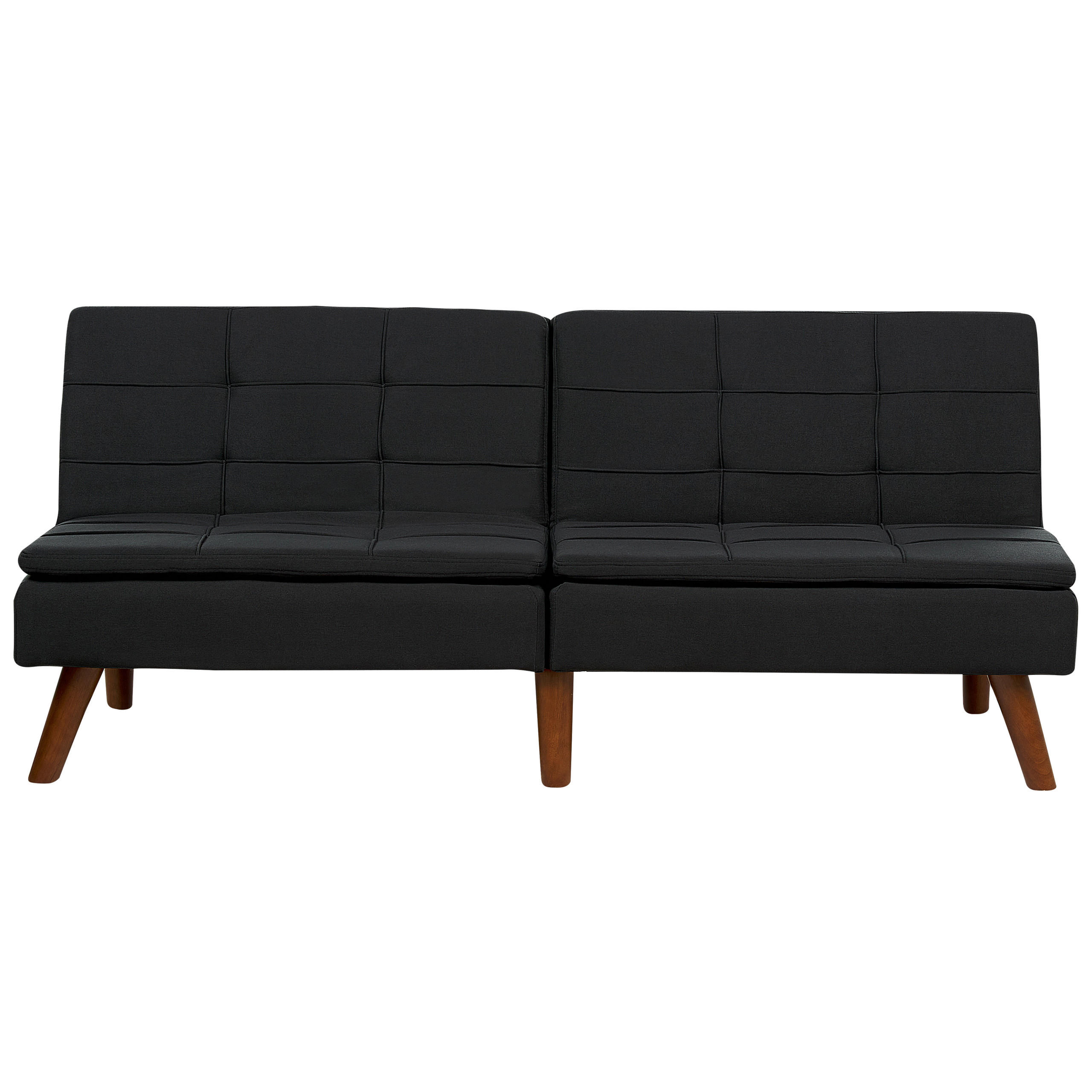 3-SITZER-SCHLAFSOFA schwarz/dunkelbraun Ronne - Dunkelbraun/Schwarz, Textil (180/76/83cm) - Beliani