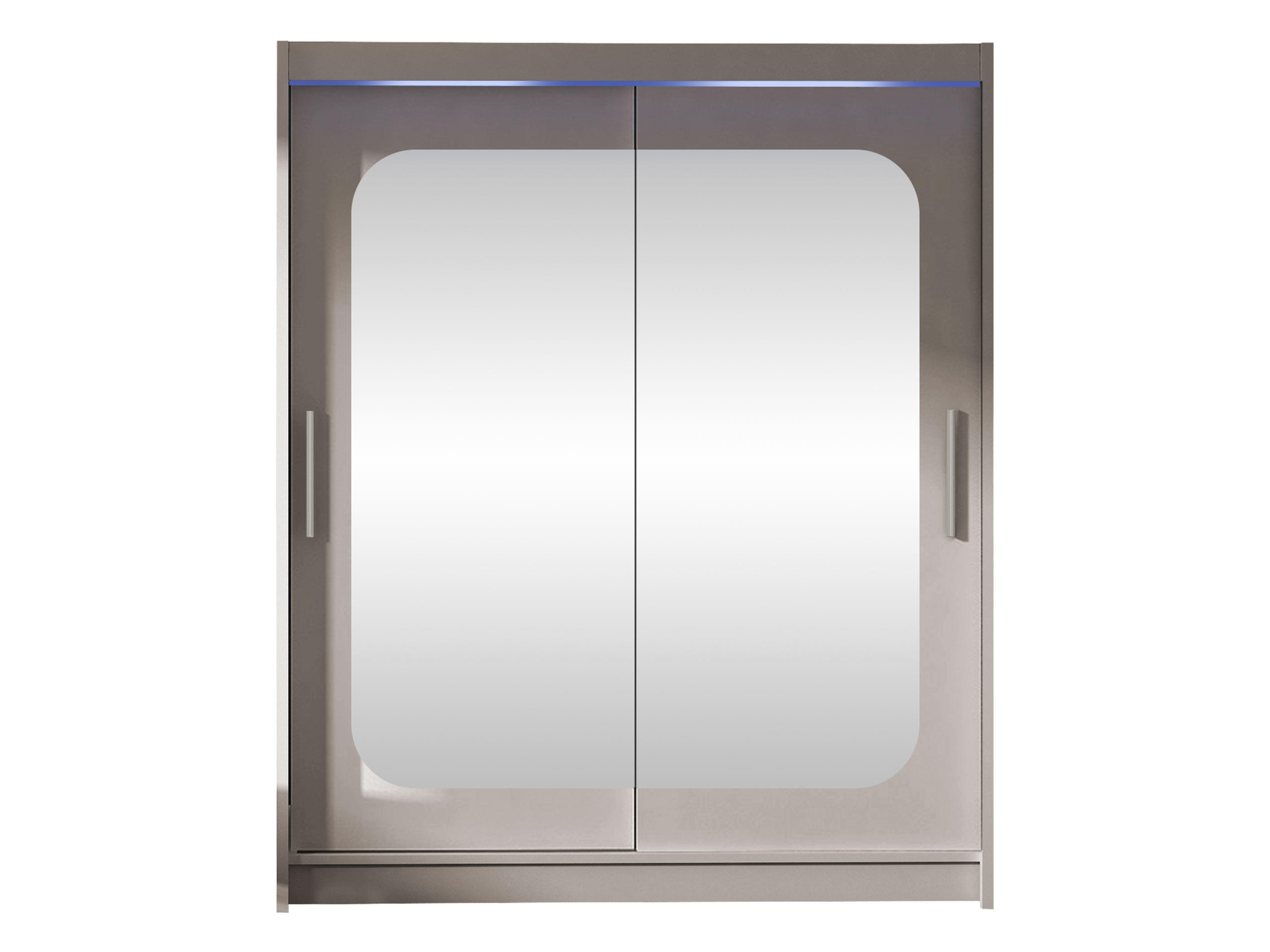 SCHWEBETÜRENSCHRANK Westa XII, mit RGB LED Beleuchtung - Kaschmir/Silberfarben, Holzwerkstoff/Metall (150/200/58cm) - MIRJAN24
