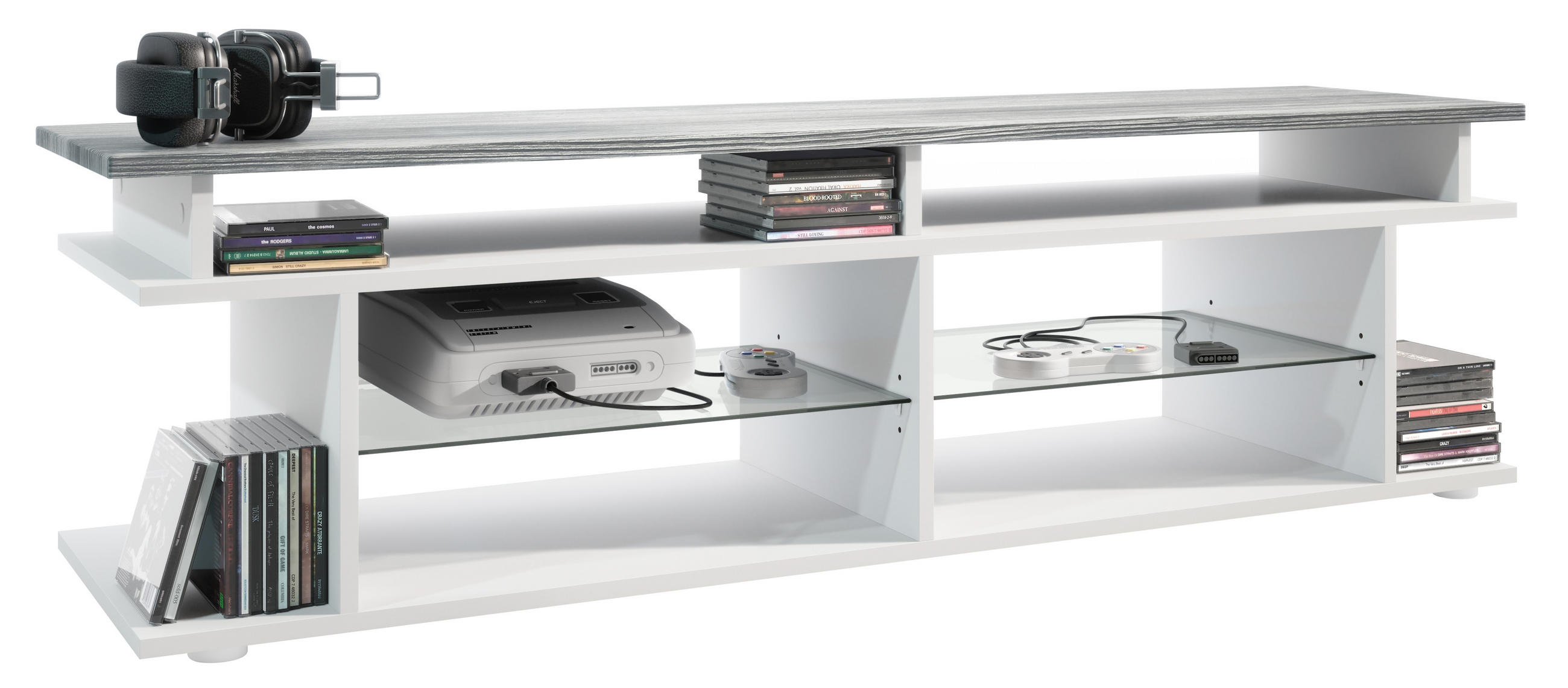 Vladon Lowboard Anthrazit 138.5x39x37.5 cm