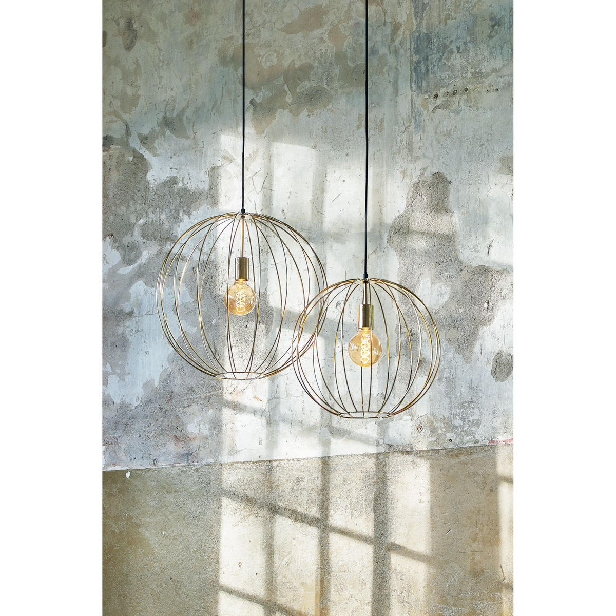 PENDELLEUCHTE Suden Gold 50/50/51 cm - Goldfarben, Metall (50/50/51cm) - Light & Living