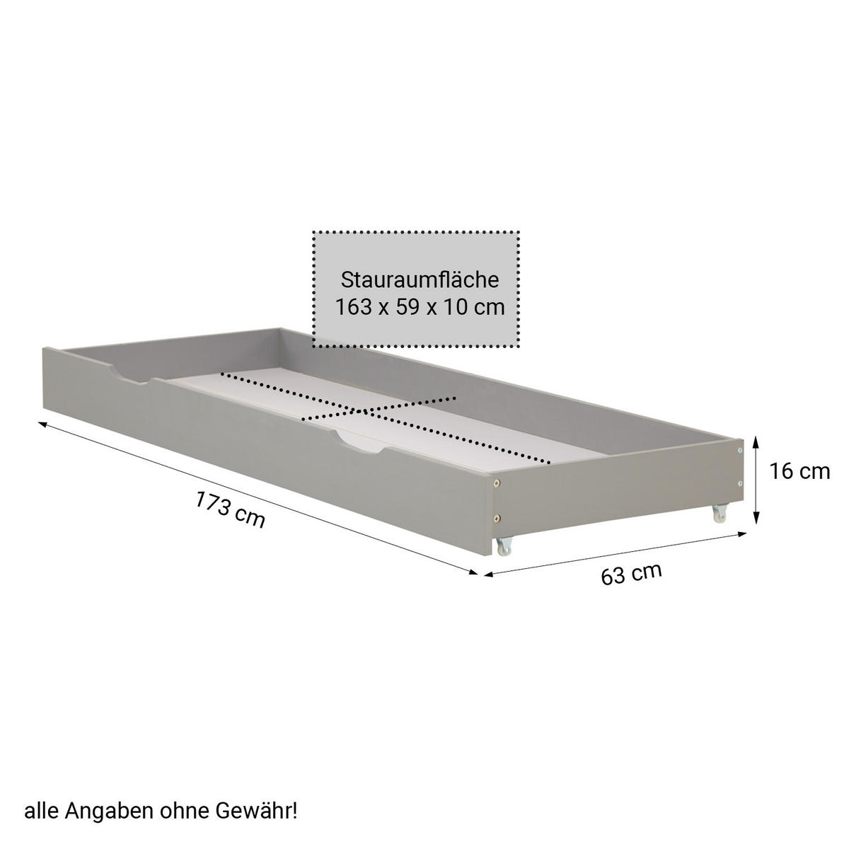 HOLZBETT mit Stauraum 90/200 cm grau - Grau, Holz (90/200cm) - Homestyle4u