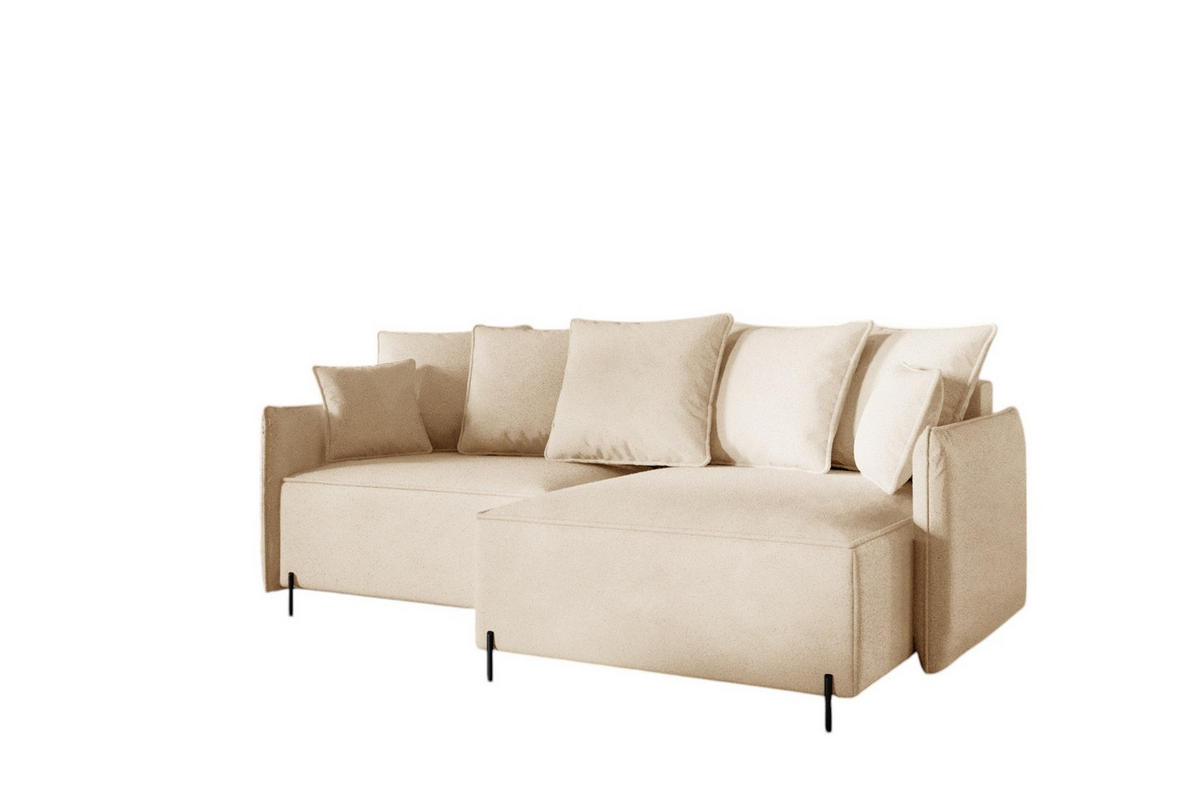 ECKSOFA Betto - Beige, Holzwerkstoff/Textil (221/148cm) - Fun Möbel