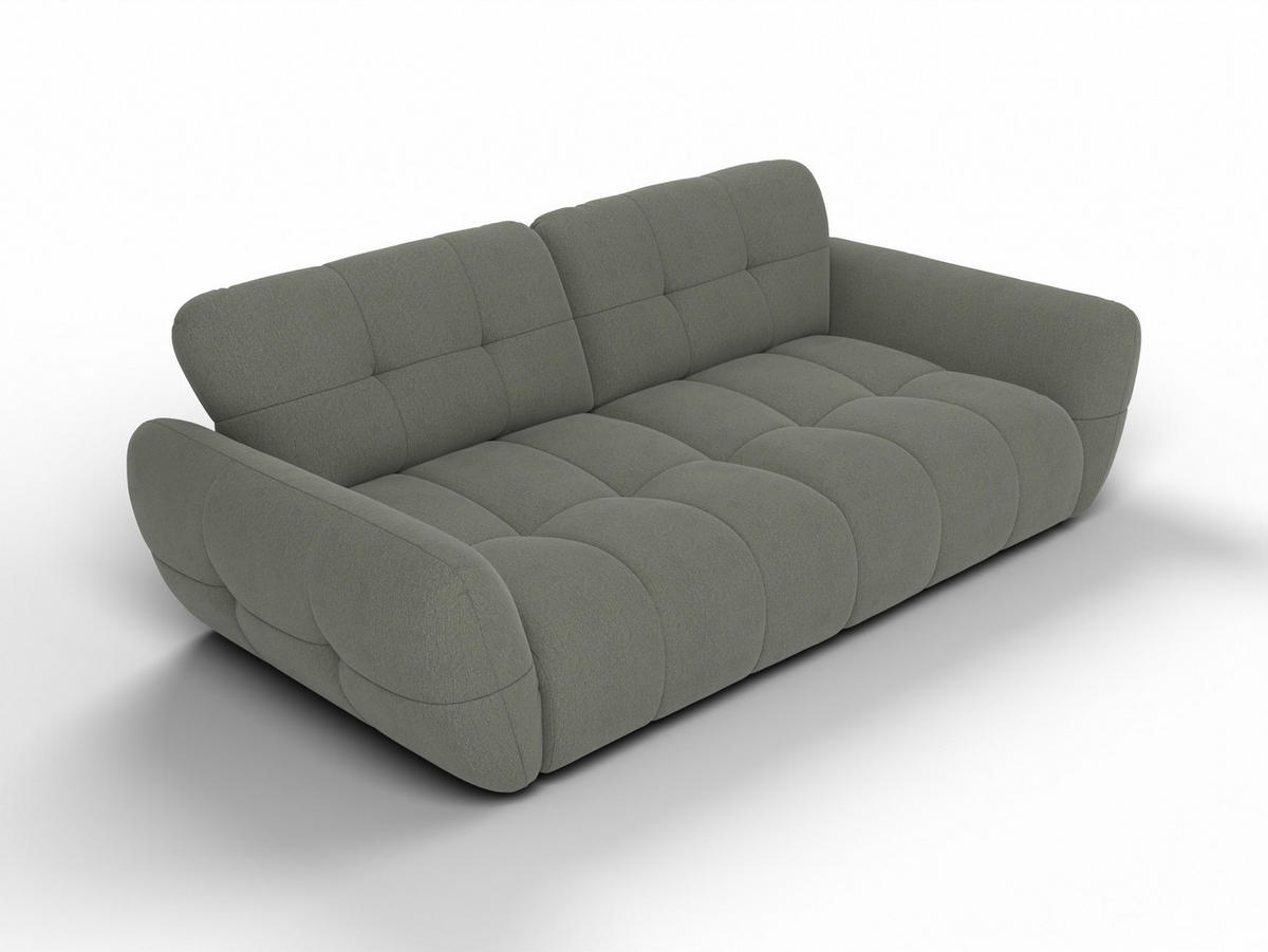 BIGSOFA Vannes Chenille Grau 272/134/68 cm - Grau, Kunststoff/Textil (272/68/134cm) - foamnova