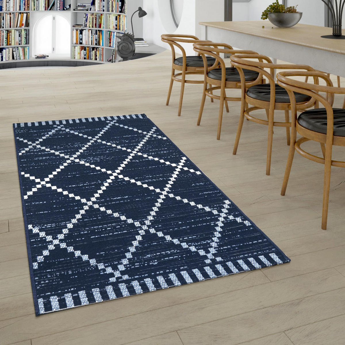 OUTDOORTEPPICH 80/150 cm Kortrijk 742 - Blau, Kunststoff (80/150cm) - Paco Home