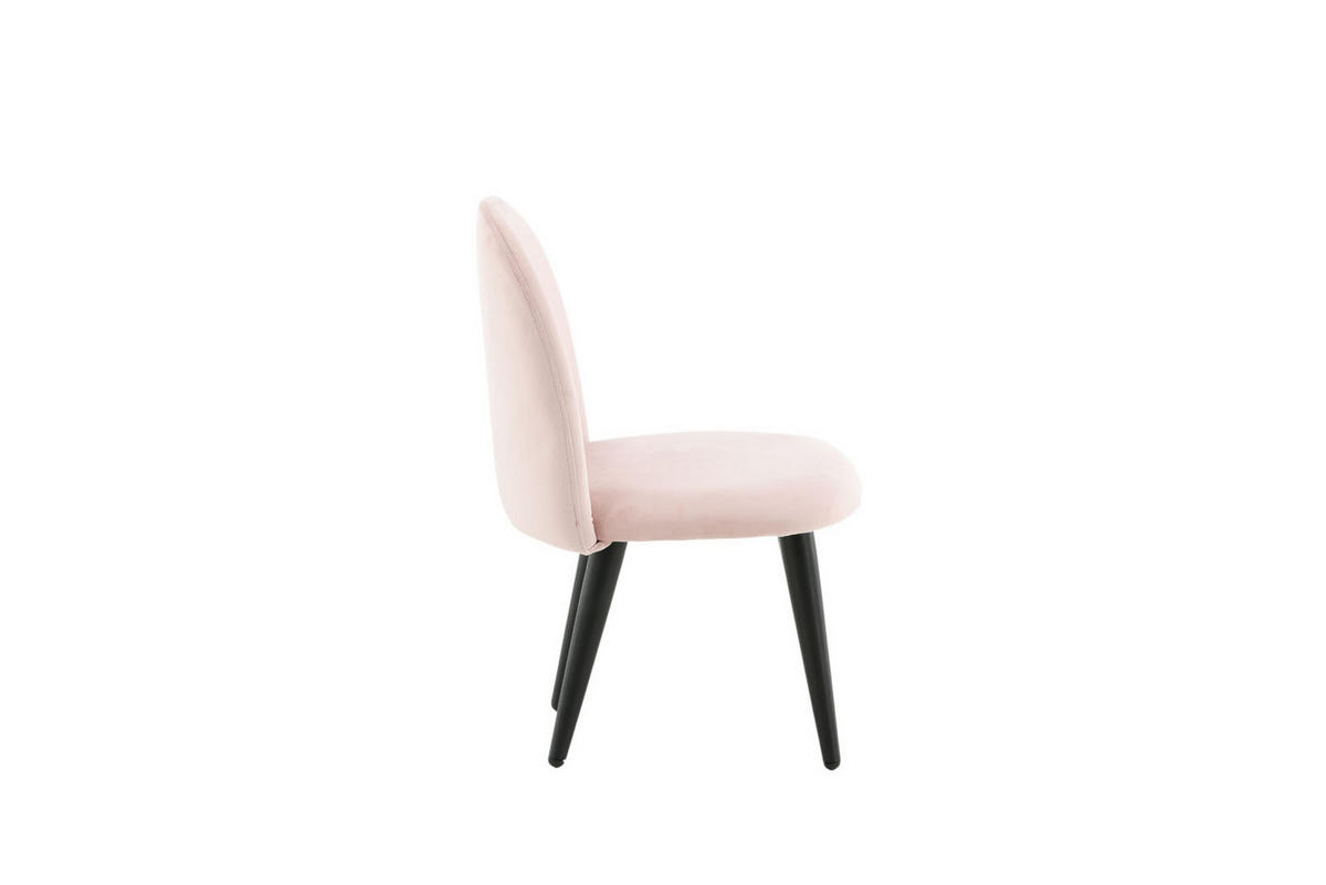 STUHL 2er-Set velours pink - Pink, Holzwerkstoff (40/61/42cm) - ebuy24