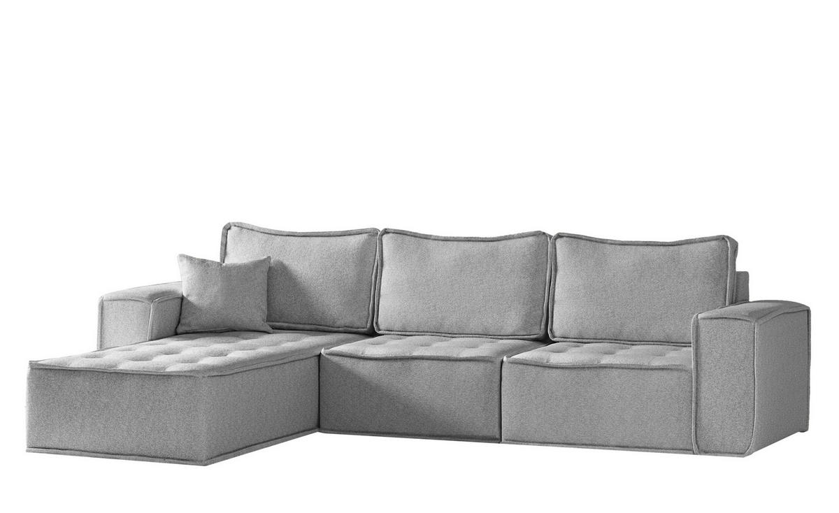 ECKSOFA L-förmige Bohoo-Maxi Grau Links - Grau, Holz (192/292cm) - Kaiser Möbel