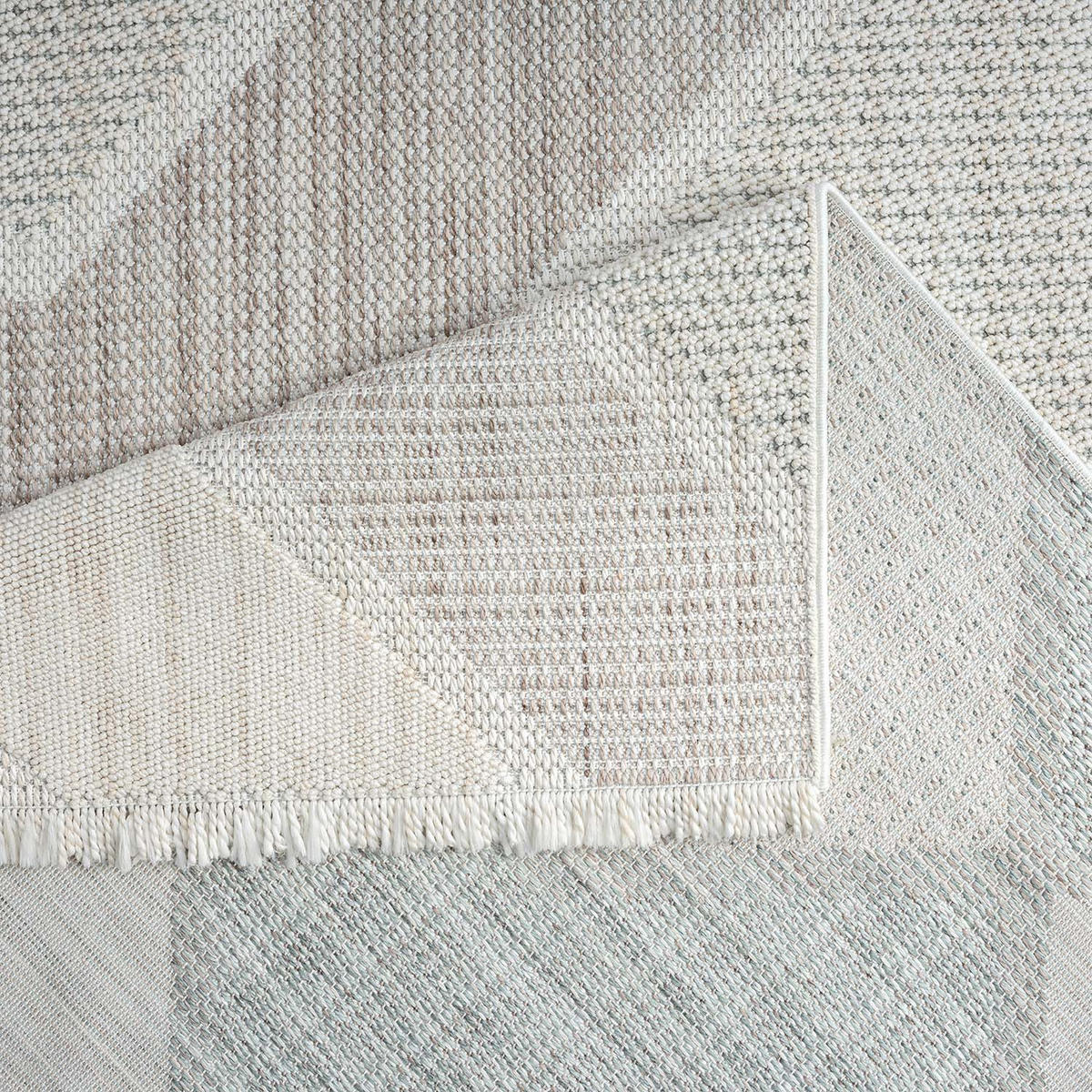 KURZFLOR-TEPPICH Lindo 8877 Grün 200x290 cm - Creme, Textil (200/290cm) - carpet city