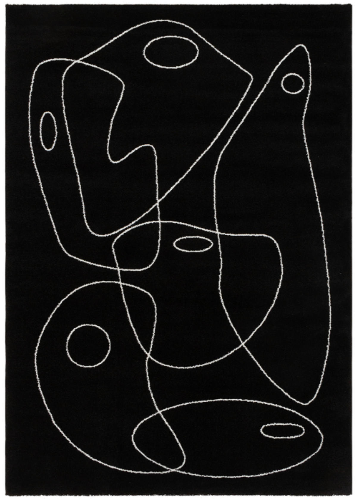 TEPPICH modern Wohn-/Schlafzimmer Flachgewebe PENNY Schwarz 160x230 cm - Schwarz, Textil (160/230cm) - Novatrend