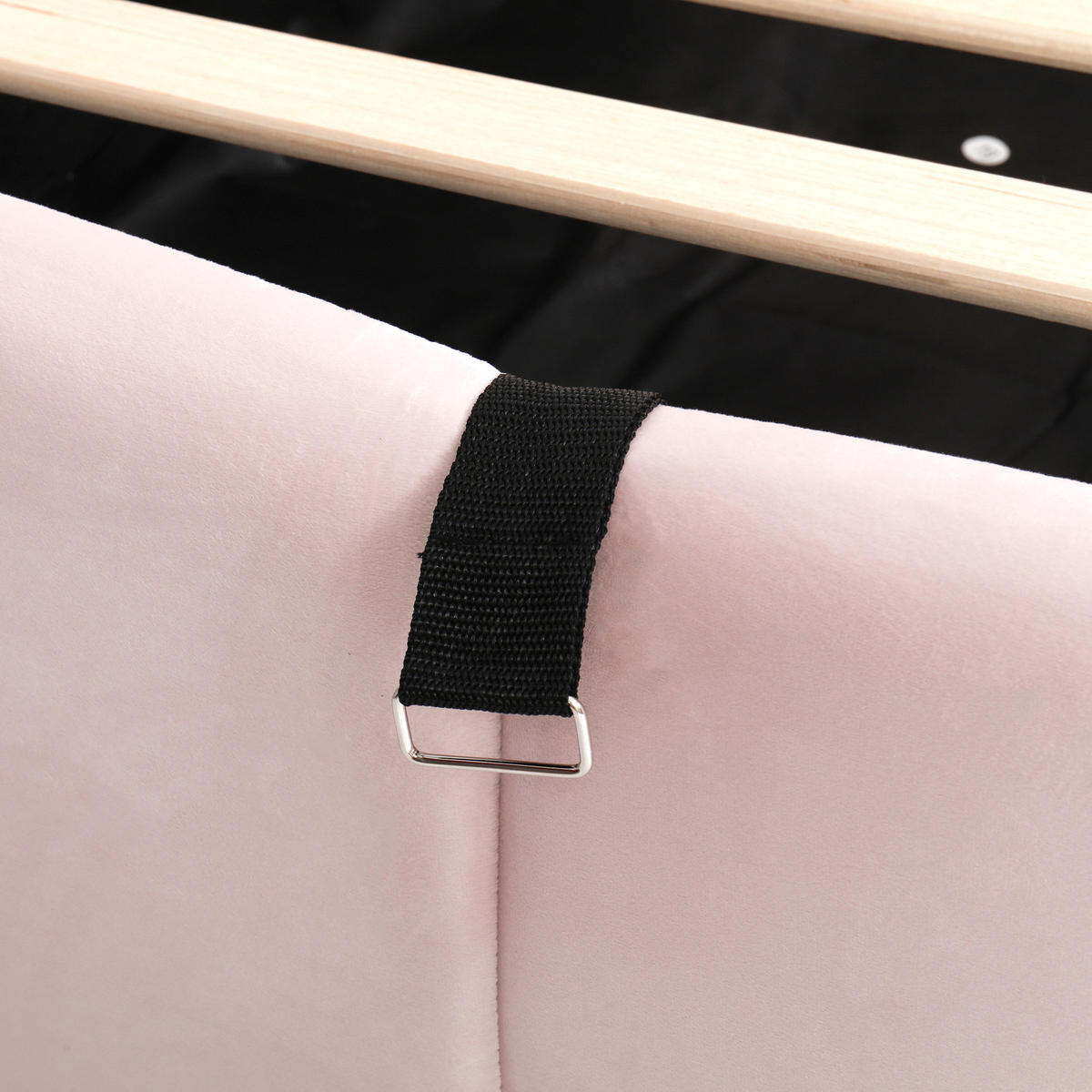 SCHLAFSOFA aus Samt 90x200 cm Rosa mit hydraulischem Stauraum, USB-A- und USB-C-Anschlüssen - Rosa, Textil (90/200cm) - IVMEU