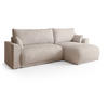 ECKSOFA MORENO mit Schlaffunktion Vanille Cord - Creme, Textil (262/160cm) - Bromarkt
