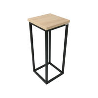 BLUMENSTÄNDER - Sonoma / Schwarz - Höhe: 50cm - Schwarz, Metall (21/21/50cm) - holz4home