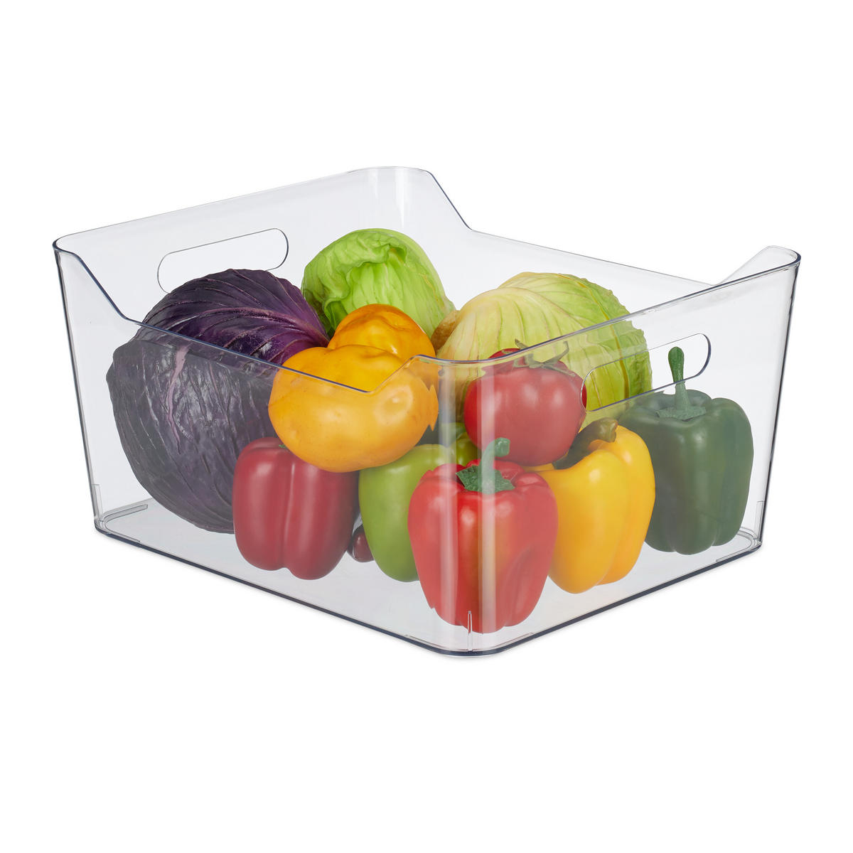 KÜHLSCHRANK-ORGANIZER - Transparent, Kunststoff (37/18/29.5cm) - Relaxdays
