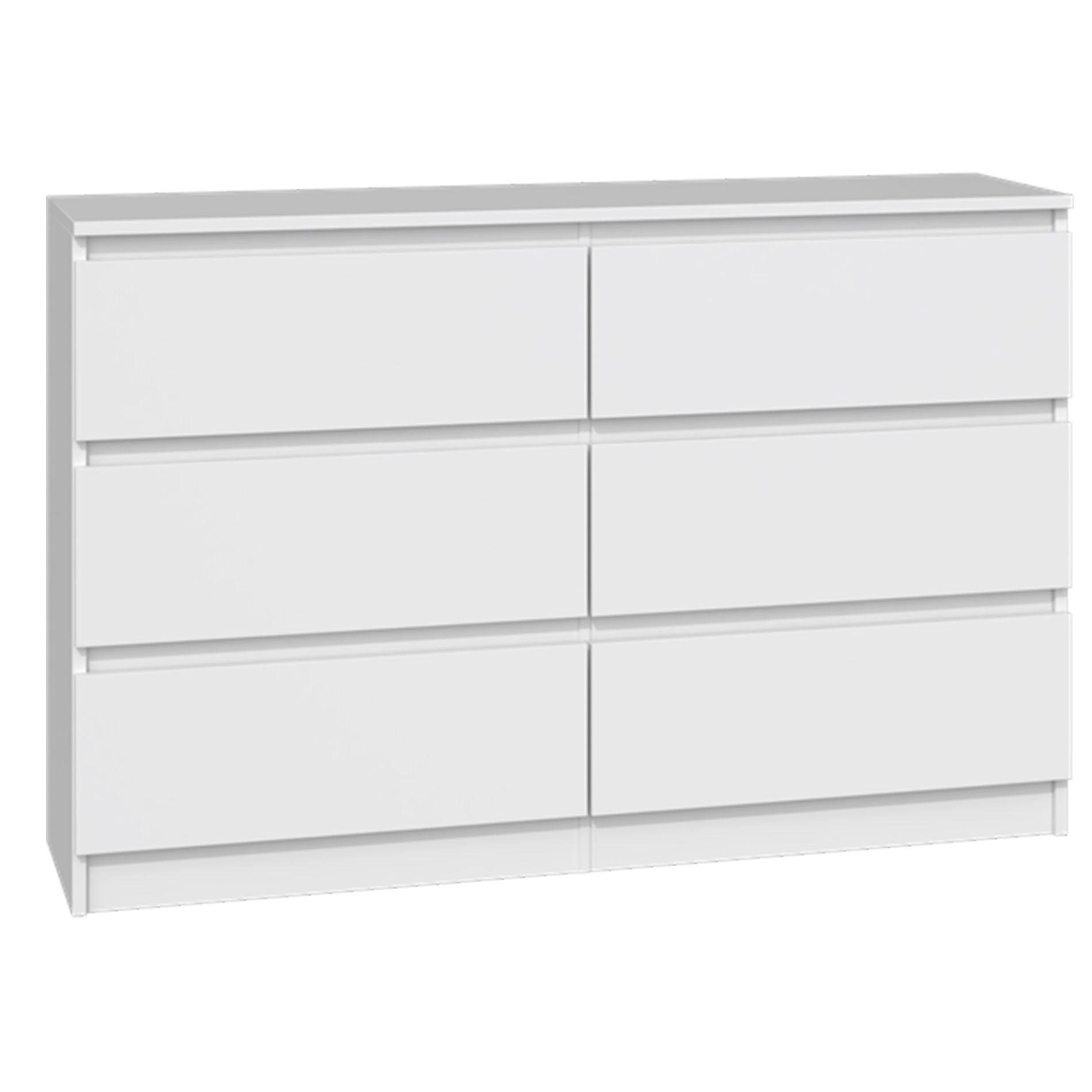 KOMMODE Malwa weiß, 75 x 120 x 30 cm - Weiß, Holzwerkstoff (120/75/30cm) - Selsey