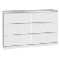 KOMMODE Malwa weiß, 75 x 120 x 30 cm - Weiß, Holzwerkstoff (120/75/30cm) - Selsey