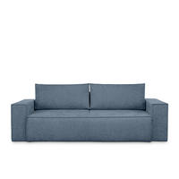 3-SITZER-SOFA NAPI II mit Schlaffunktion, hellblau - Hellblau, Textil (244/89/101cm) - KONSIMO®