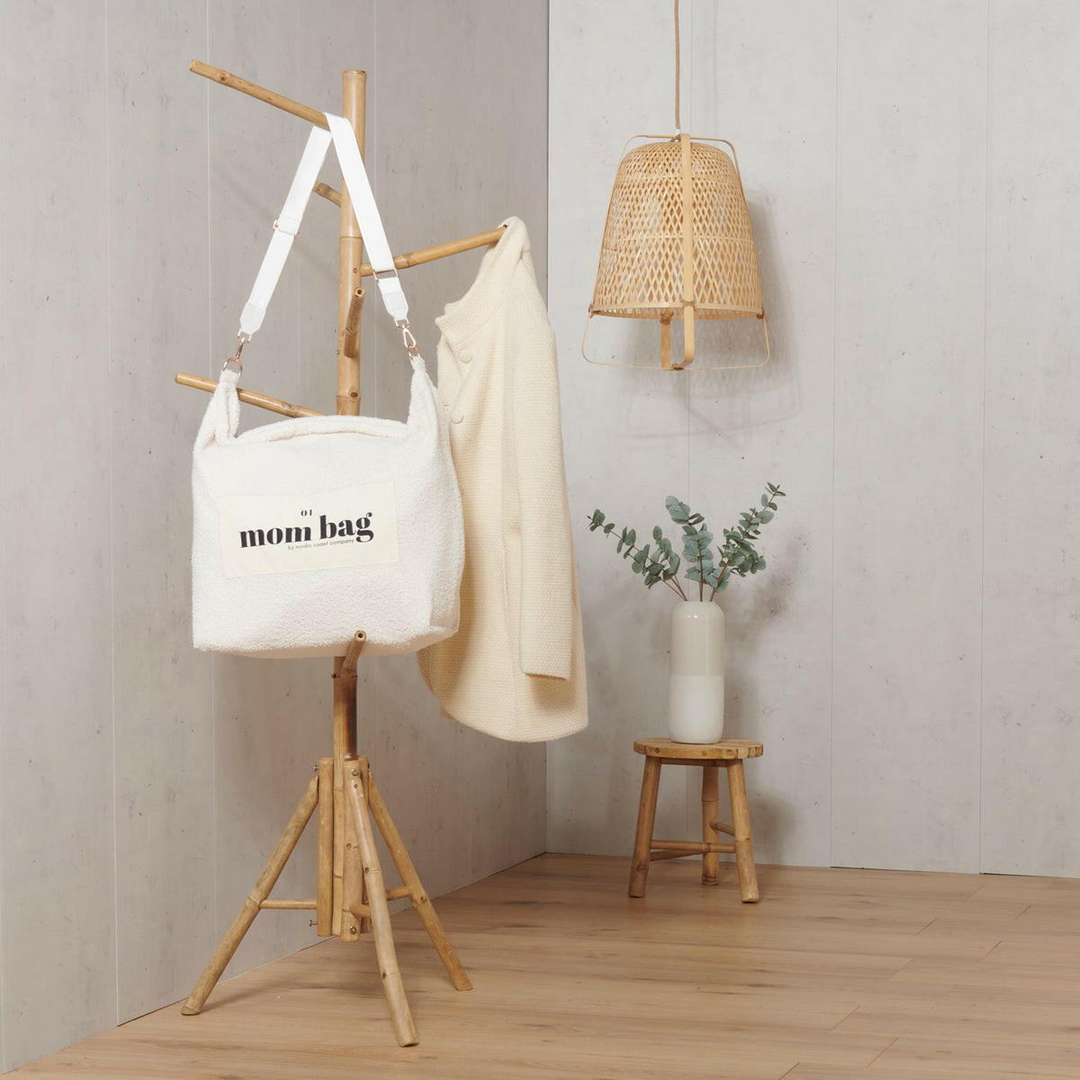 MOM Bag Teddy Bouclé Natur - Naturfarben, Textil (60/10/45cm) - nordic coast company