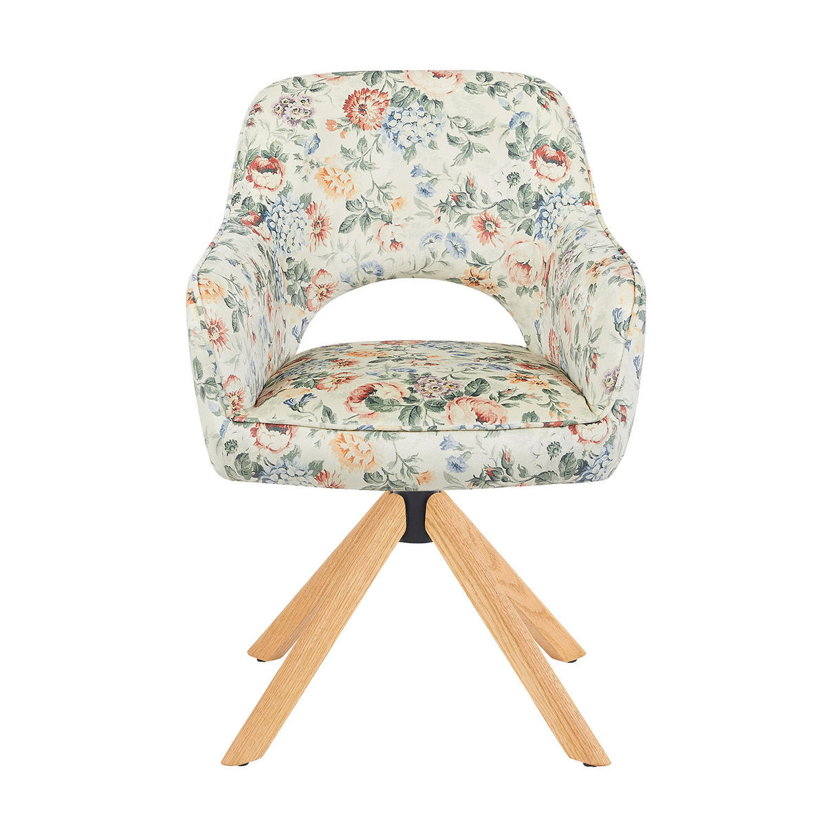 DREHSTUHL Mika-Lara 2er-Set - Honigeiche/Multicolor, Eichenholz/Holz (60/87/65cm) - DUBI Möbel