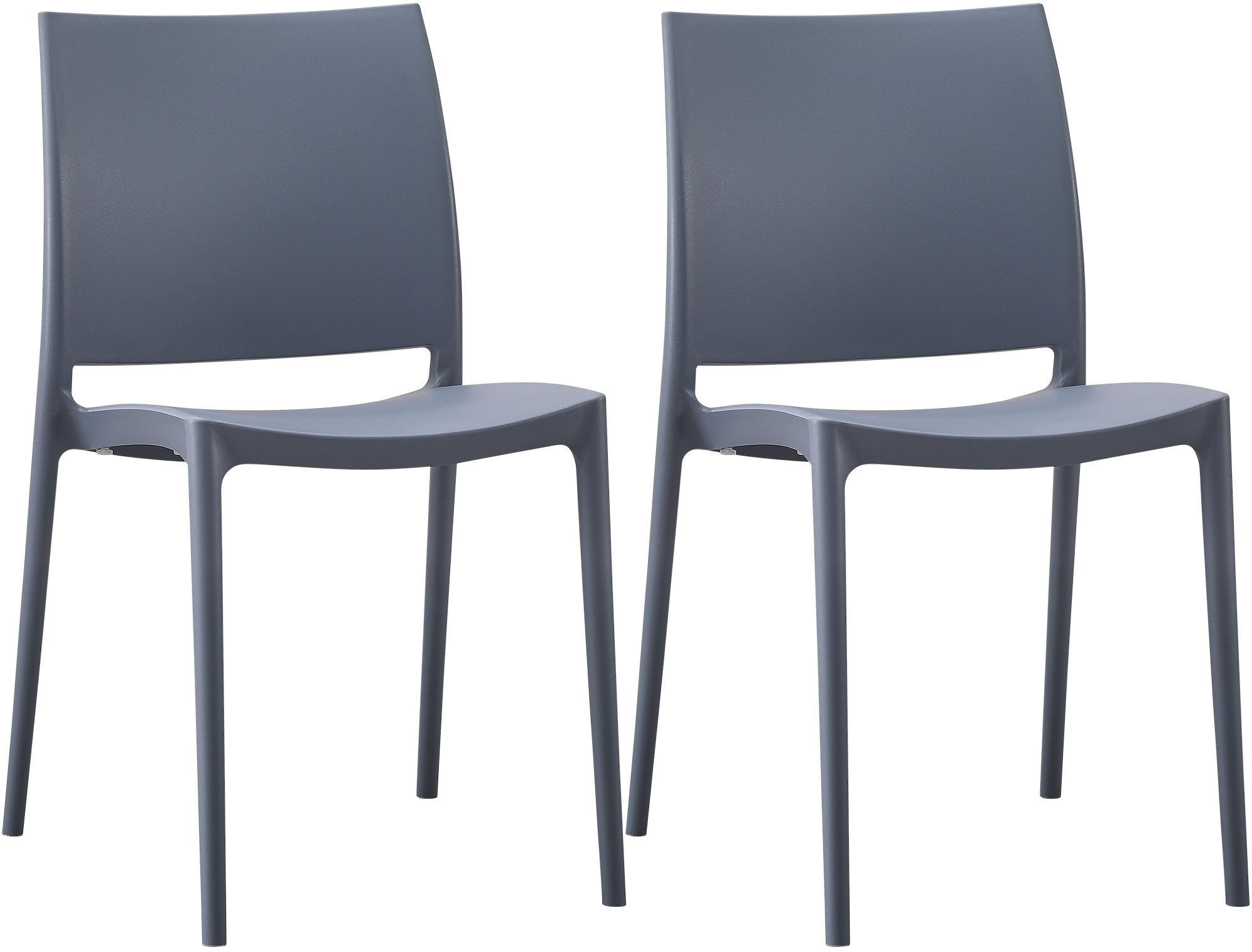 GARTENSTUHL 2 Kunststoff Grau - Grau, Kunststoff (42/81/49cm) - CLP