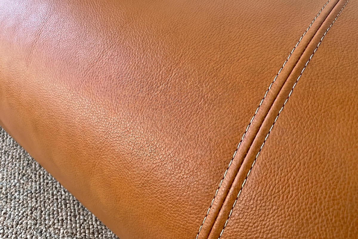 POLSTERHOCKER CELESTE Braun Leder - Braun, Leder/Kunststoff (120/48/80cm) - KAWOLA