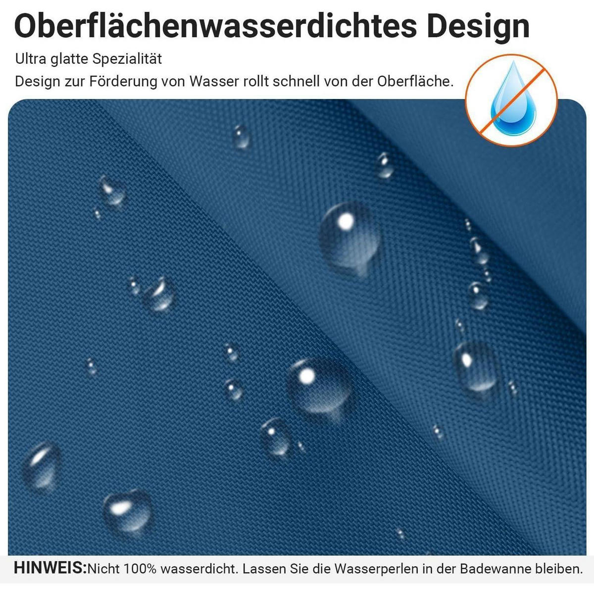 DUSCHVORHANG Dunkelblau 300 x 200 cm - Dunkelblau, Textil (300/200cm)