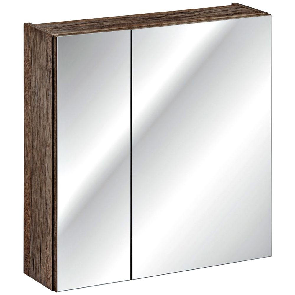 SPIEGELSCHRANK Puebla-56 - Braun, Holzwerkstoff (60/65/16cm) - Lomado