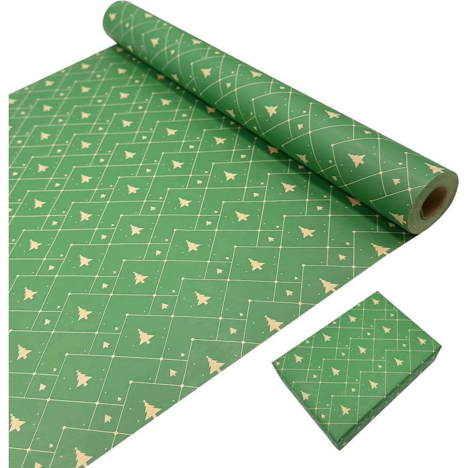 GESCHENKPAPIERROLLE Weihnachtsbaum 43 cm x 15 m - Grün, Papier (43/0.1/1500cm)