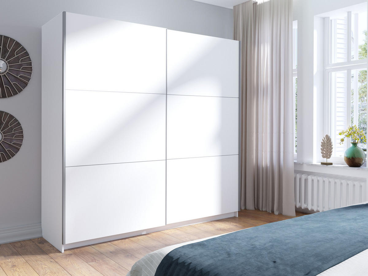 KLEIDERSCHRANK Weiß 201/207/55 - Weiß, Holzwerkstoff (201/207/55cm) - RAUMHIRSCH FURNITURE