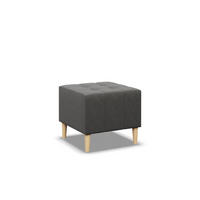 SITZPOUF 50x50 ELMA, Dunkelgrau - Dunkelgrau, Textil (50/40/50cm)