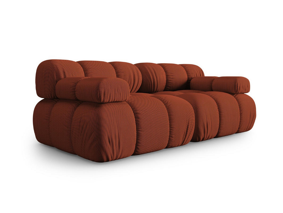 SOFA modular Bellis aus 3D-Stoff ziegelstein 2 Sitzplätze - Orange, Textil (94/70/188cm) - Micadoni