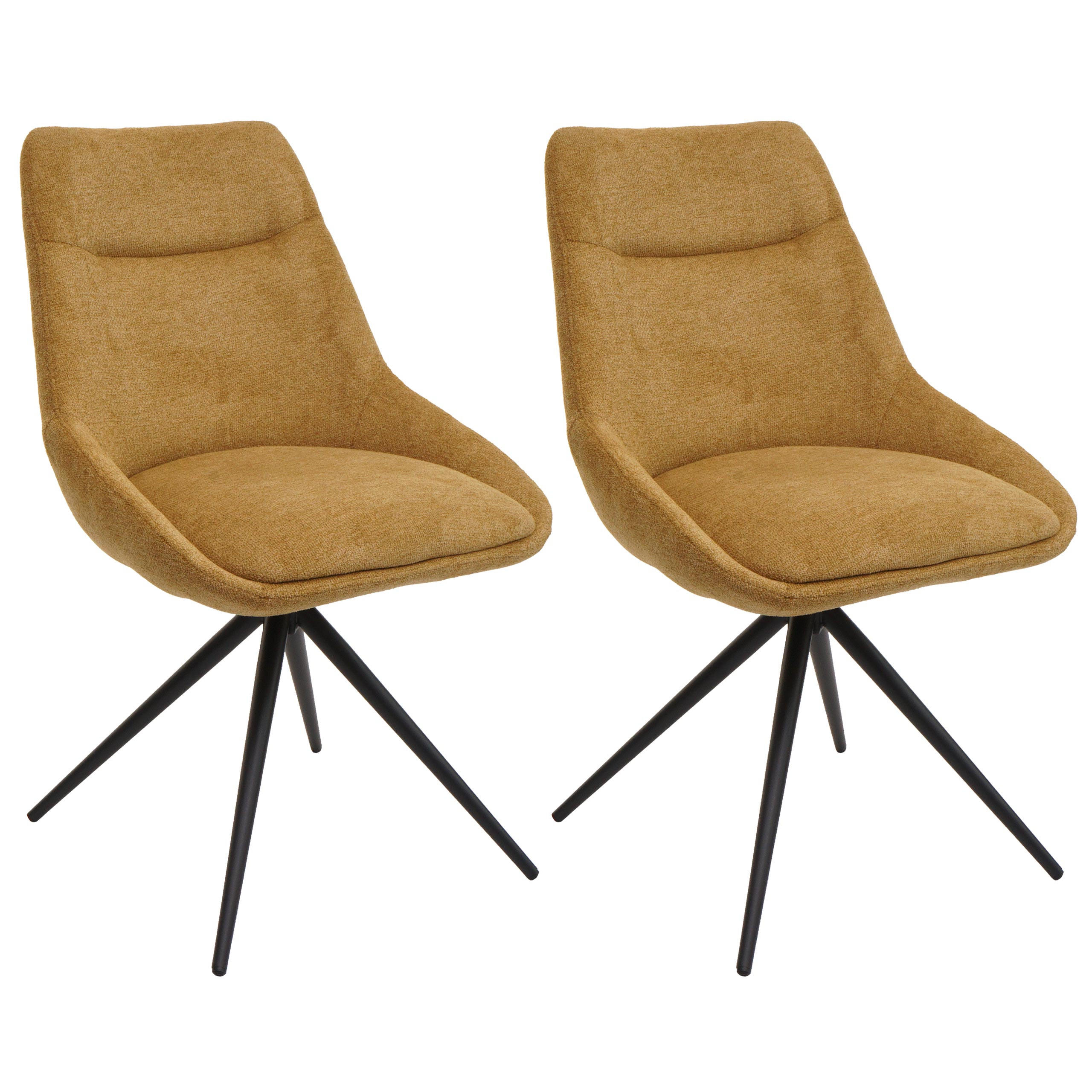 ESSZIMMERSTUHL Gelb 2er-Set - Gelb, Textil (51/86/60cm) - MCW